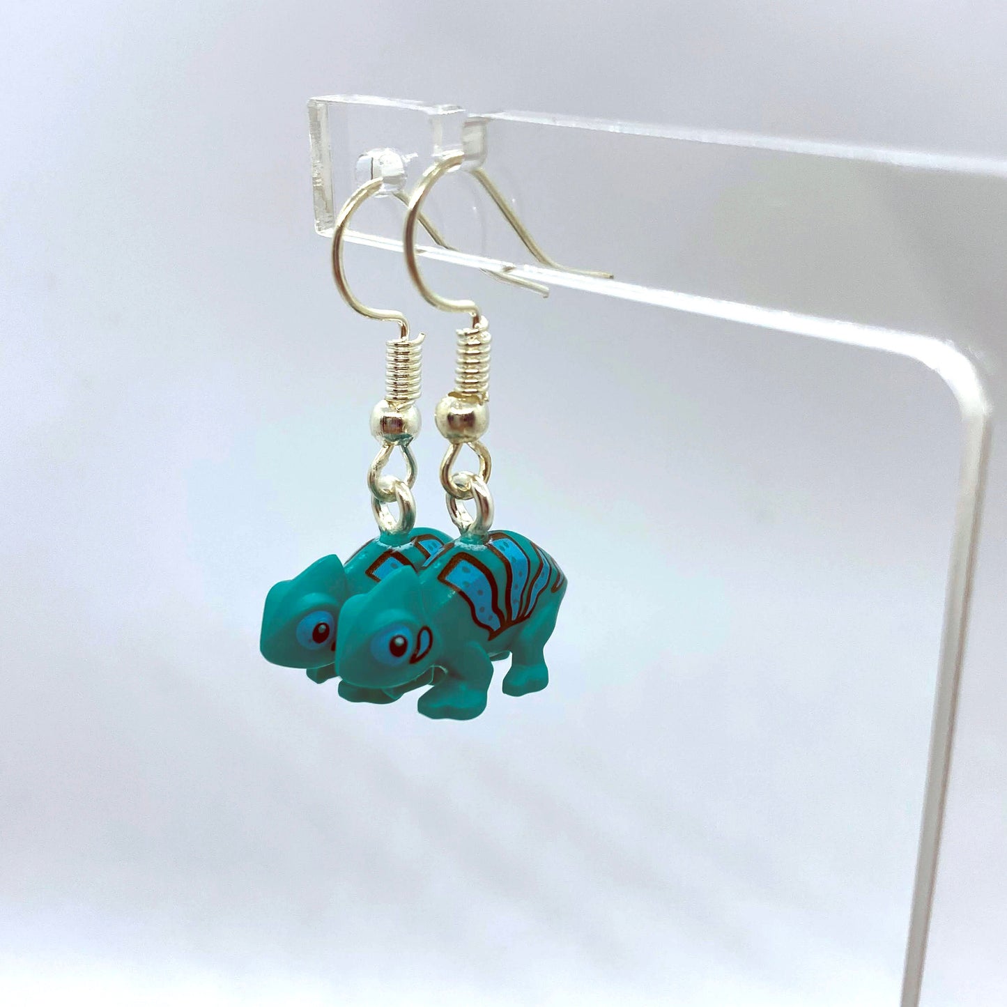 Lizard Earrings | Chameleon | Silver Plated | Quirky Gifts | UK Seller