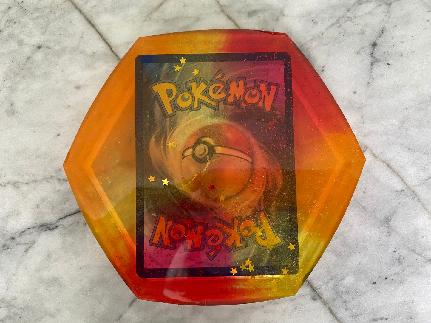 Flareon Drinks Coaster | Handmade Resin Pokemon Card | Made with Genuine Cards | Unique Item | Gift Idea | Pokemon Fan | UK Seller