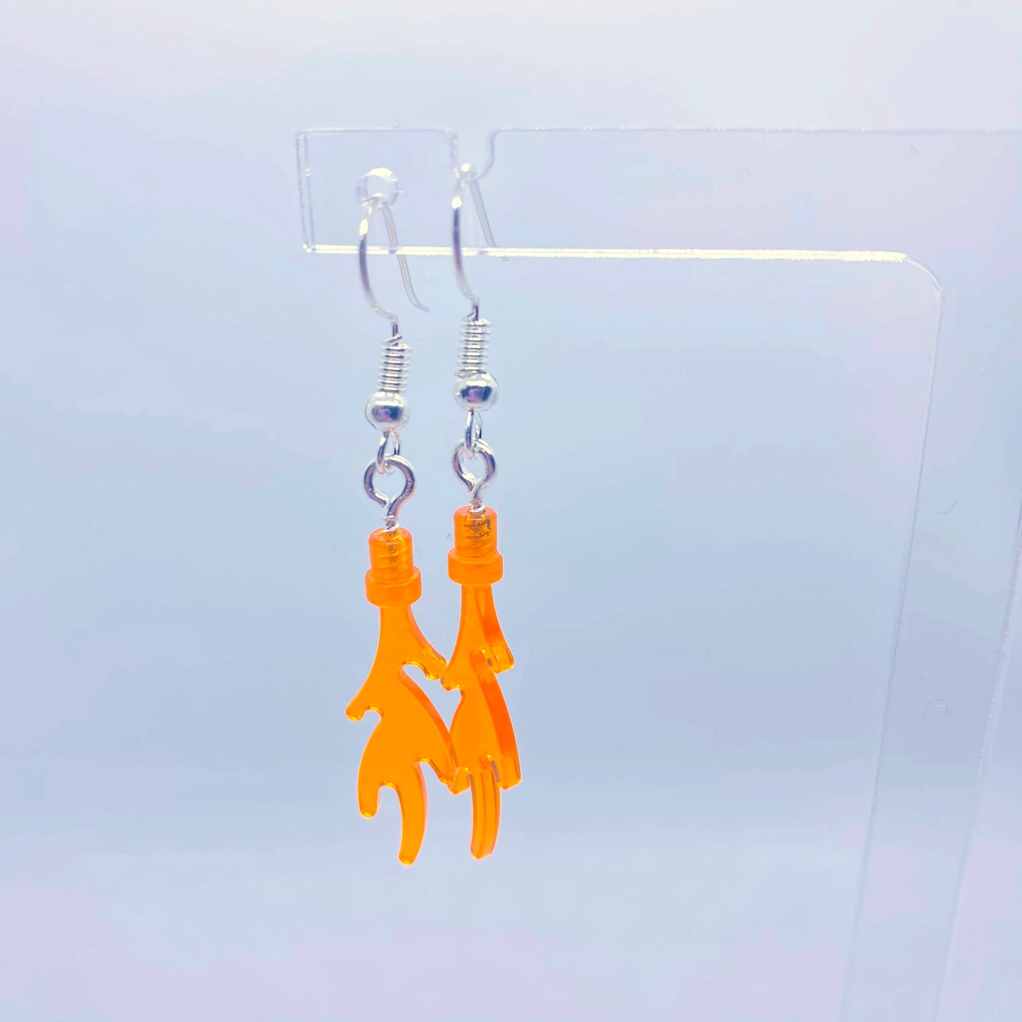 Fire Flame Earrings | Silver Plated | Quirky Gifts | UK Seller