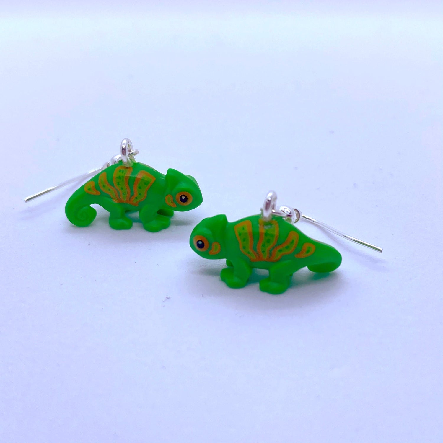 Lizard Earrings | Chameleon | Silver Plated | Quirky Gifts | UK Seller