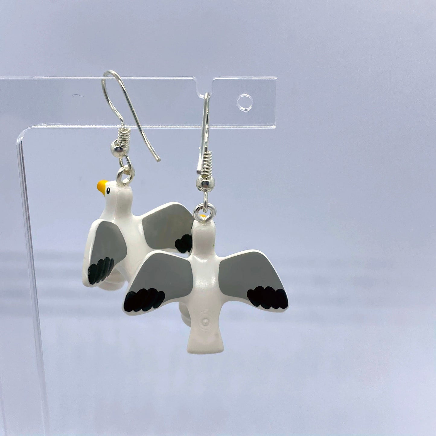 Seagull Earrings | Seaside | Silver Plated | Quirky Gifts | UK Seller | Unusual | Made with genuine Bricks | Beach | Bird