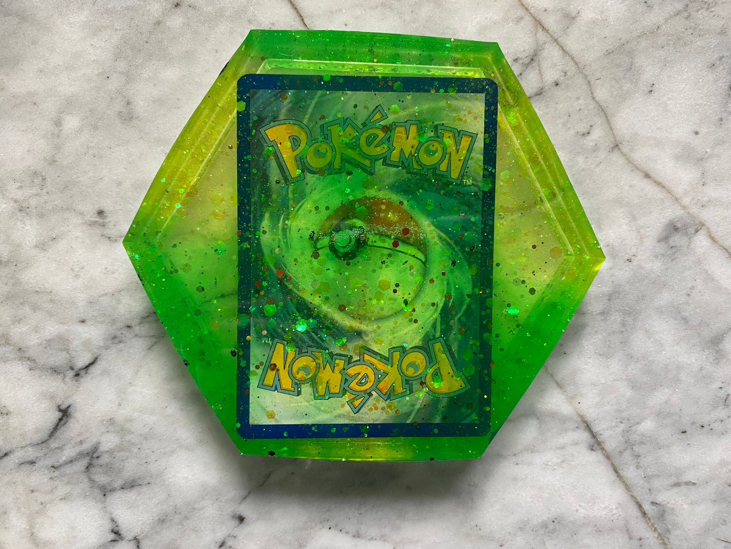 Pokemon Drinks Coaster | Weedle | Handmade Resin Pokémon Gift | Made with Genuine Cards | Unique Item | Nerdy | Pokemon Fan | UK Seller