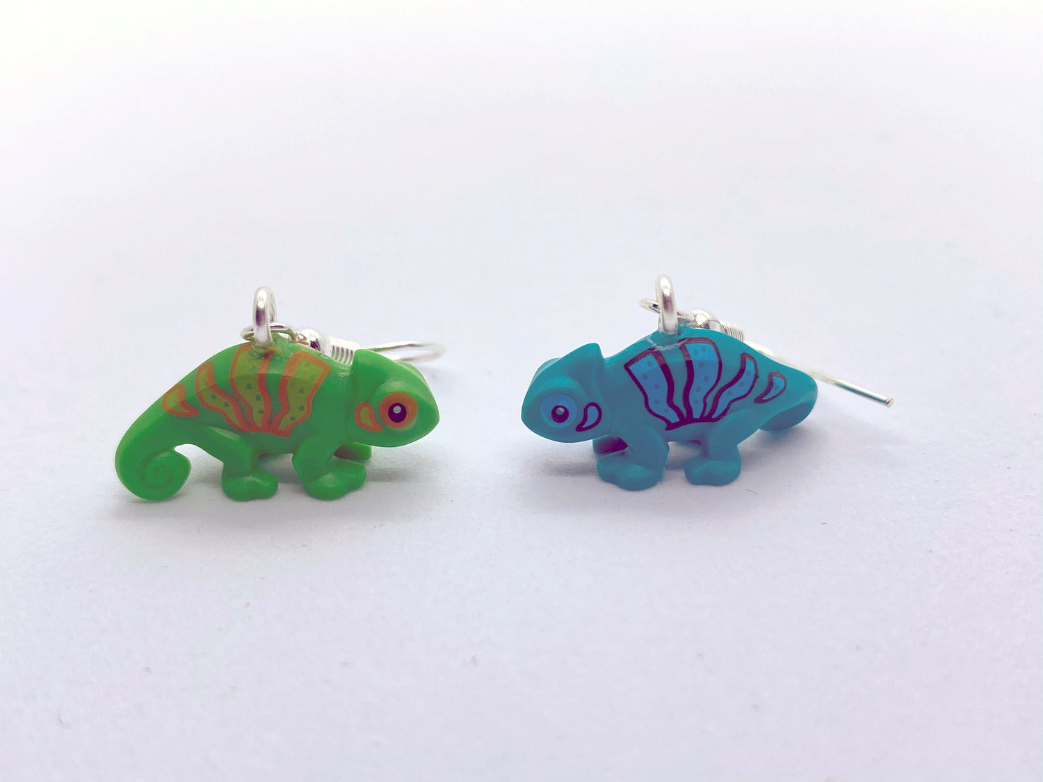 Lizard Earrings | Chameleon | Silver Plated | Quirky Gifts | UK Seller