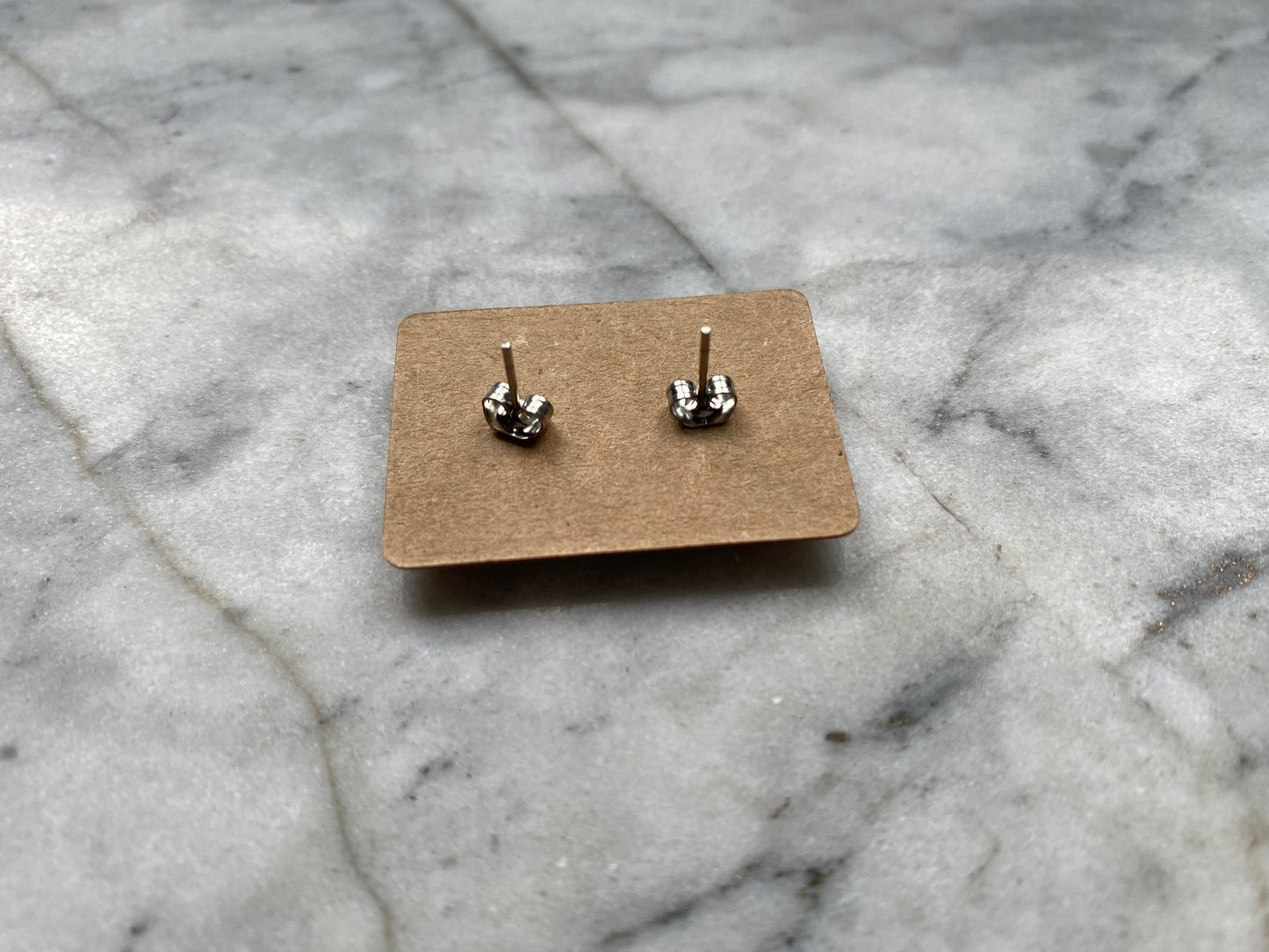 LOVE Square Brick Stud Earrings | Up-cycled | Made from Genuine Bricks | Surgical Steel | Quirky Gifts | UK Seller