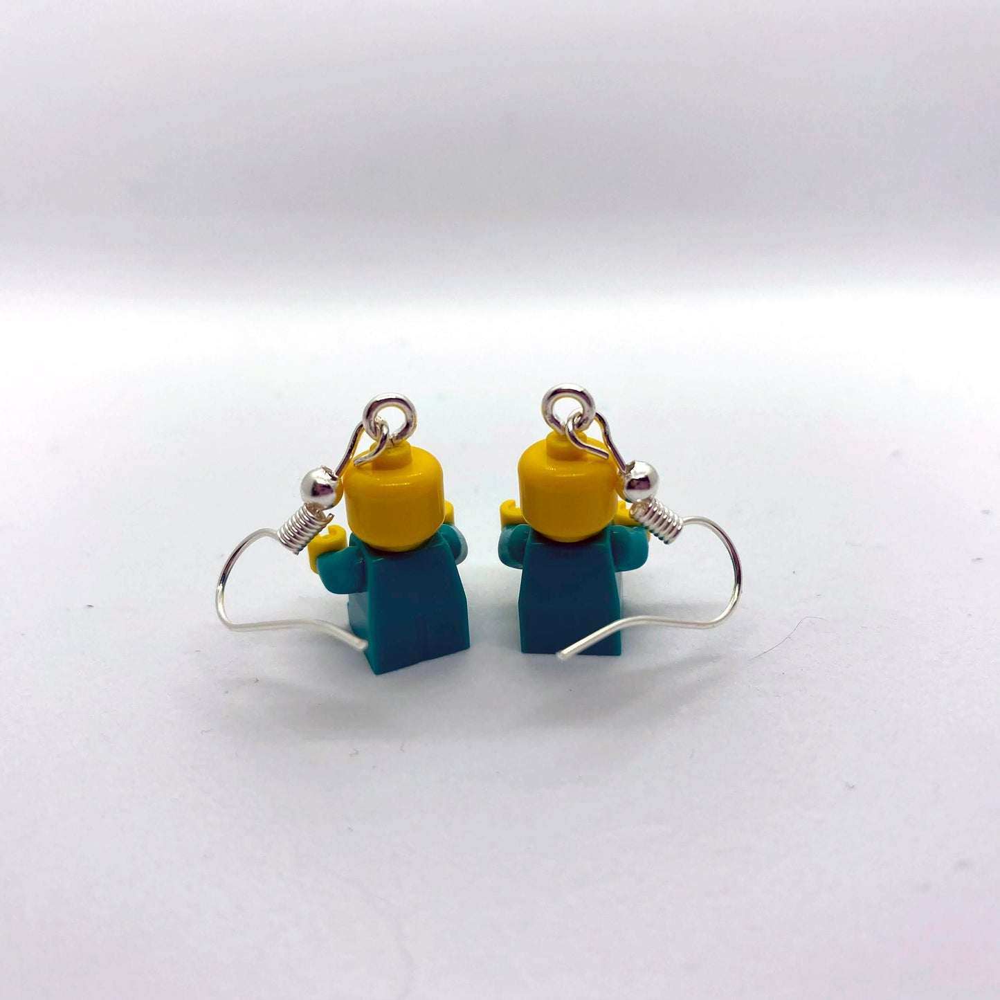 Baby Brick Figure Earrings | Silver Plated | Quirky Gifts | UK Seller