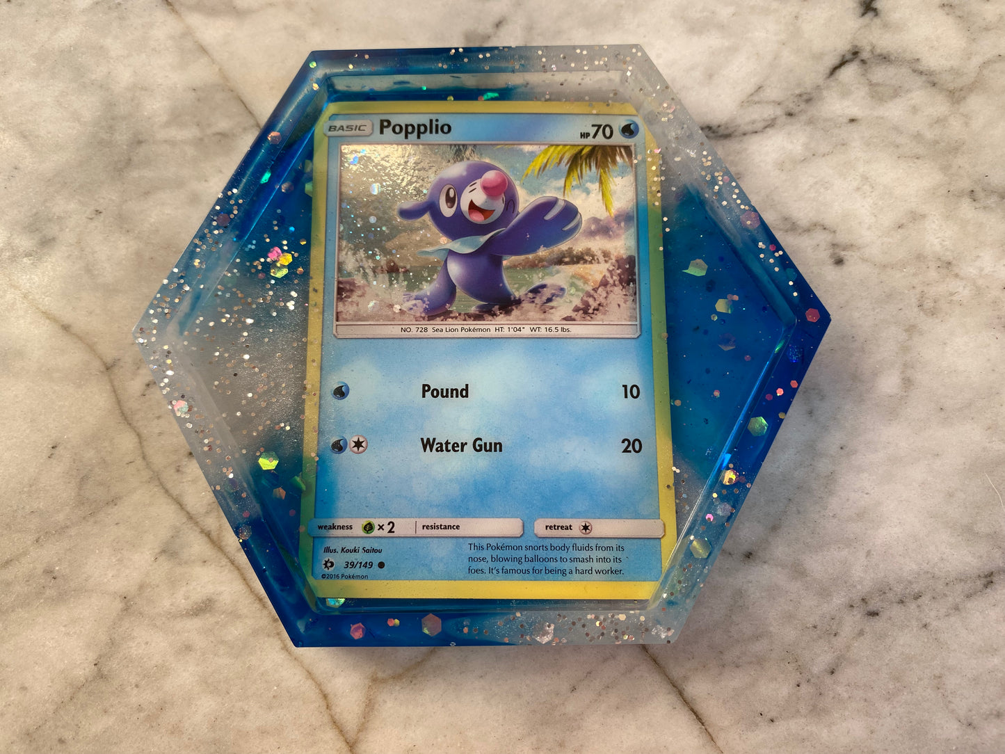 Popplio Trading Card Drinks Coaster