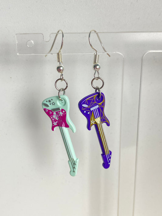 Guitar Drop Earrings