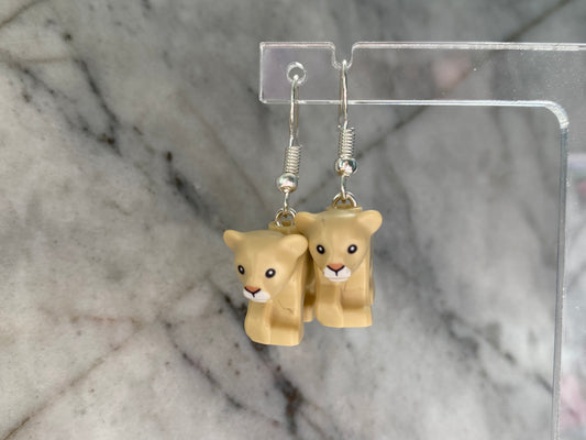 Lion Cub Drop Earrings