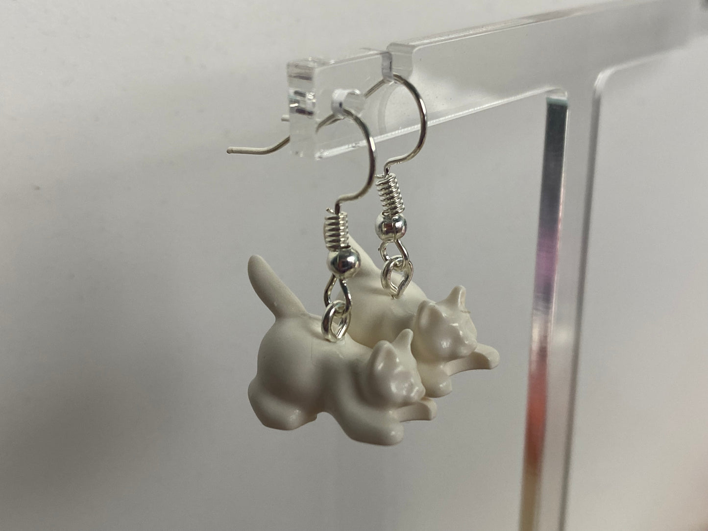 Crouching Cat Drop Earrings