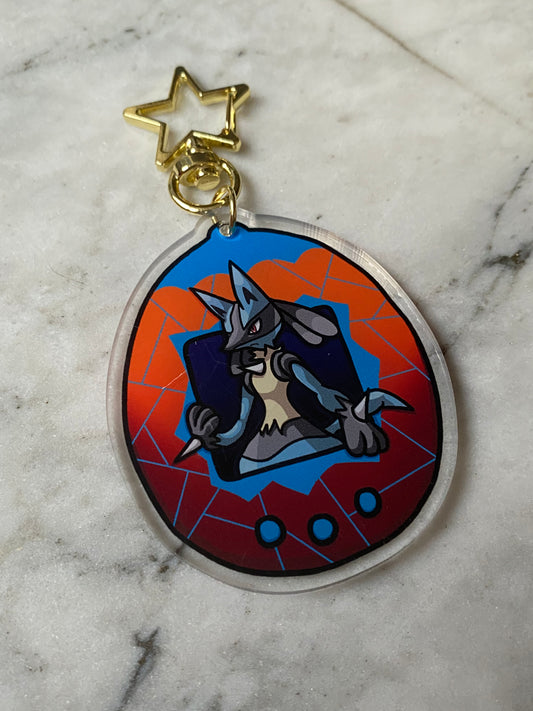 Fighting Dog Acrylic Charm